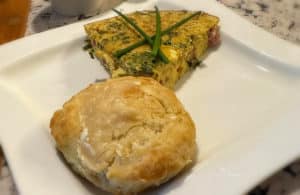 quiche and biscuit