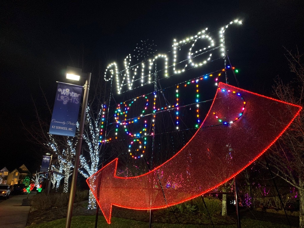 Winter Lights sign